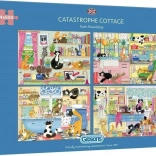Puzzle Gibsons Cat-astrofă 4×500 piese