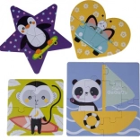 Set de puzzle geometric pentru copii Gagagu, 2–6 piese