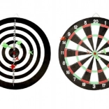 Țintă pentru darts 41 cm cu 6 săgeți, cu două fețe