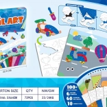 Set de autocolante cu vehicule și accesorii