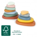 Pietre de râu Montessori small foot – joc de echilibru din lemn