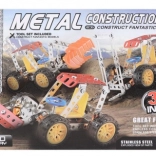Set de construcție metalic cu șuruburi – 3 utilaje de construcții, 122 piese