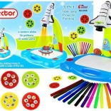 Proiector pentru copii în formă de rachetă pentru desen cu 36 de imagini