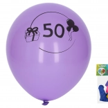 Baloane de 30 cm cu numărul 50, mix de culori – set de 5 bucăți