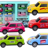 Set de mașinuțe metalice cu mecanism cu inerție, colecție colorată de 12 bucăți