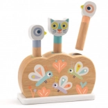 Jucărie din lemn săritoare curcubeu animale Djeco