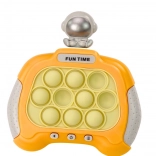 Consola de jocuri Pop-it Cosmonaut cu lumină și sunet - galbenă
