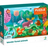 Puzzle Biomy animale de pădure 60 de piese