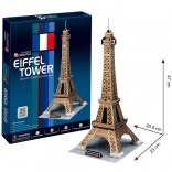 CubicFun puzzle 3D Turnul Eiffel auriu, 39 piese