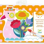 Planșe de colorat cu apă DJECO – animăluțe curcubeu