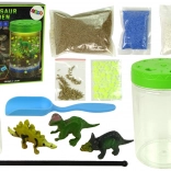 Decorațiune luminoasă Grădina Dino în borcan