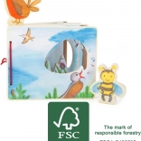 Cărticică din lemn cu imagini cu albinuță SMALL FOOT
