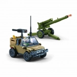 Sluban Army Houfnice și Vehicul Set de Construcție