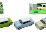 model metalic trabant 1:60 de la welly, 7 cm, rulare liberă, mix de culori