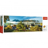 Puzzle panoramic deasupra lacului Schliersee 1000 de piese