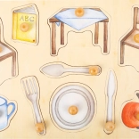 small foot puzzle din lemn – obiecte cotidiene