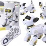 Câine robot interactiv, dansator controlat de la distanță, execută comenzi, Gold