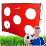 Poartă antrenament fotbal cu plasă țintă roșie 213x152x75 cm