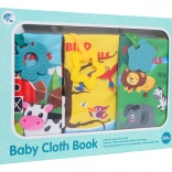 Set de cărți textile moi pentru bebeluși, cu cozi și jucării de dentiție
