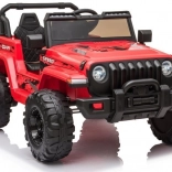 mașinuță electrică lean cars roșie 12v cu roți eva și bluetooth