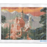 Pictură cu diamante NORIMPEX – Neuschwanstein în iarnă 30 × 40 cm