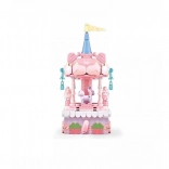 Sluban carusel pastel cu pisicuță – set de construcție