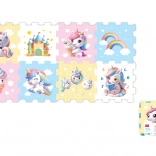 Blocuri moi din spumă cu unicorn, set de 8 buc.