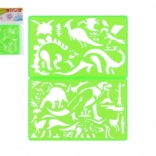 Șabloane din plastic pentru desen 2 buc 11 × 18 cm