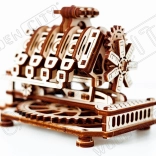 Puzzle 3D din lemn motor V8