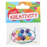 Mărgele colorate cu șnur