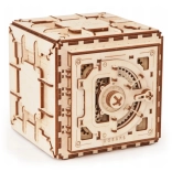 Seif mecanic din lemn UGEARS – puzzle 3D cu 179 piese