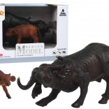 Figurine bivol și vițel – animale africane pentru zoo