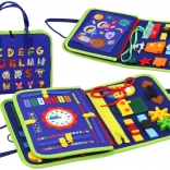 Placă senzorială educativă albastră pentru copii