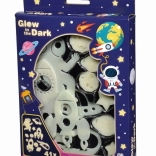 Decorațiuni luminoase pentru perete și tavan – stele și corpuri cerești, 41 buc.