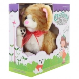 Pisică maro pe cablu