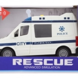 Mașină de poliție urbană pe baterii cu lumini și sunete