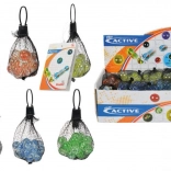 Bile de sticlă în plasă