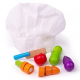 legume de tăiat din lemn cu bonetă BIGJIGS TOYS