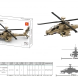 Set de construcție elicopter militar 255 piese