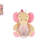 Elefant muzical de pluș TULILO 18 cm roz