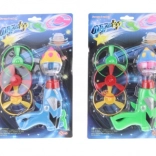 Pistolă lansatoare cu elice și titirez luminos