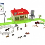 Set de fermă de casă cu animale și tractor