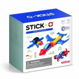 set de construcție magnetică STICK-O oraș 16 piese