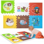 Humbi covoraș puzzle din spumă XXL cu animăluțe și litere, 6 piese, 165 × 112 × 1,5 cm