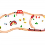 Calea ferată din lemn cu baterii - Ferma Ecotoys