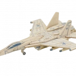 Puzzle din lemn avion de vânătoare rusesc SU-27 RoboTime