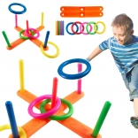 Joc de aruncat inele la țintă – set colorat din plastic
