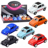 Mașinuță clasică metalică de colecție cu motor, uși care se deschid 1:36