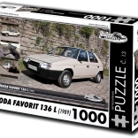 Puzzle RETRO-AUTA Škoda Favorit 136 L 1000 piese