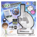Microscop din plastic cu baterii pentru copii 8+